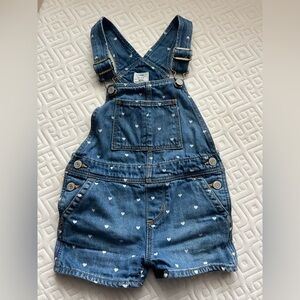 GAP Blue Heart Pattern Overalls